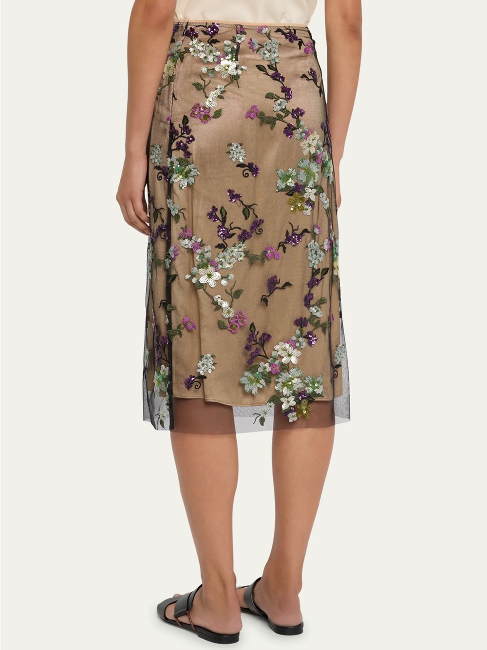 VINCE Begonia Dewberry Sequin Skirt - Picture 2 of 4